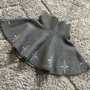 Toddler Girl Gray Knit Flare Skirt 6
